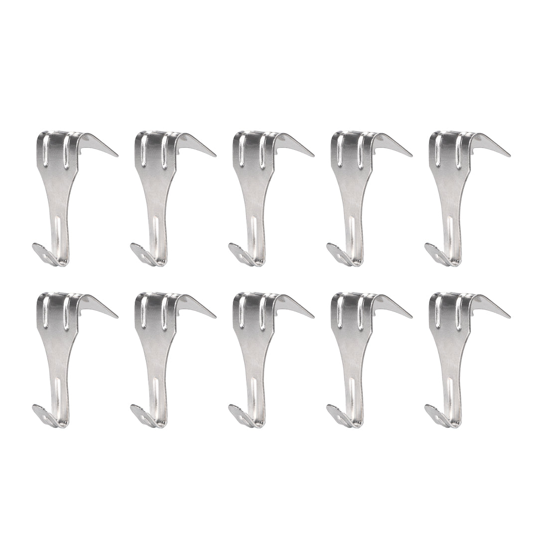 uxcell Uxcell Solid  Picture Hooks Hangers Rail Hanging Hook Galvanized Finish 54mmx29mm Sliver 10pcs