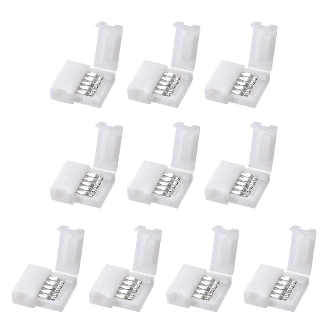 Uxcell Uxcell 10mm 5P LED Strip Connector Solderless for 5050 3528 RGBW Strip Lights 10Pcs