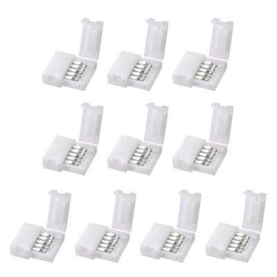 Harfington Uxcell 10mm 5P LED Strip Connector Solderless for 5050 3528 RGBW Strip Lights 10Pcs