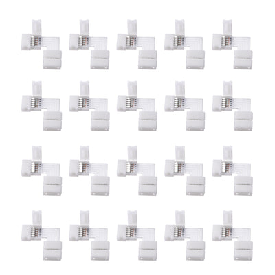 Harfington Uxcell 10mm 5P L-shape Connector for 5050 3528 RGBW 5 Conductor LED Strip Lights 20Pcs