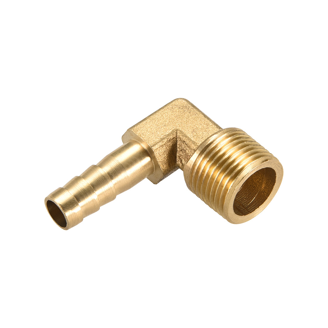 Uxcell Uxcell Brass Barb Hose Fitting 90 Degree Elbow 6mm Barbed x 3/8 PT Male Pipe