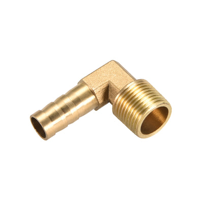 Harfington Uxcell Brass Barb Hose Fitting 90 Degree Elbow 6mm Barbed x 3/8 PT Male Pipe