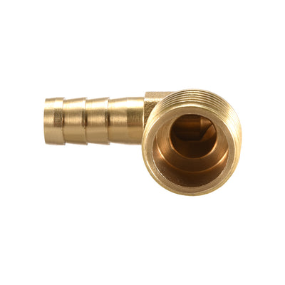 Harfington Uxcell Brass Barb Hose Fitting 90 Degree Elbow 8mm Barbed x 1/2G Male Pipe