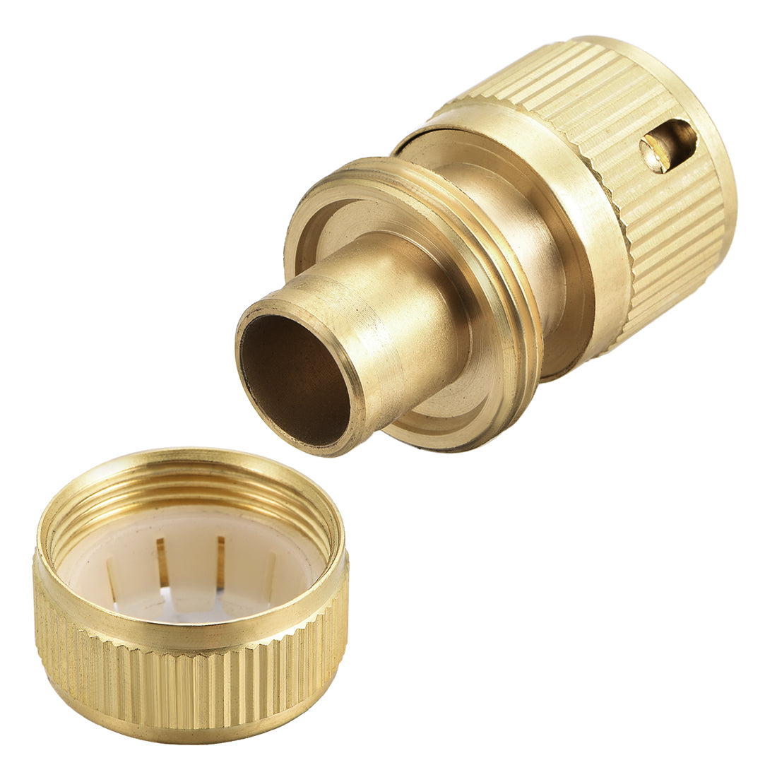 uxcell Uxcell 5/8" Brass Quick Connectors Adapters Garden Hose   Fittings 2pcs