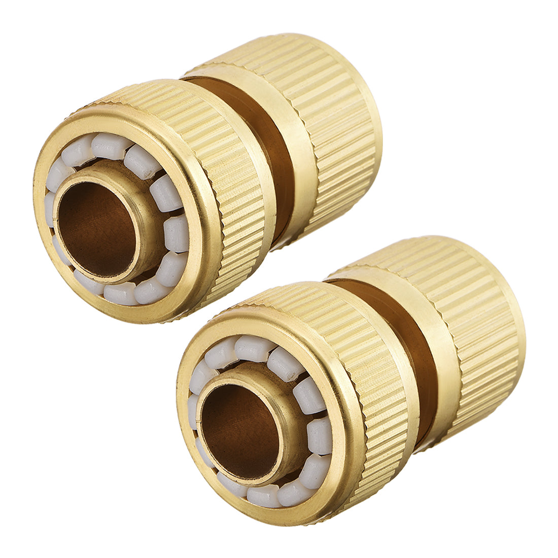 uxcell Uxcell 5/8" Brass Quick Connectors Adapters Garden Hose   Fittings 2pcs