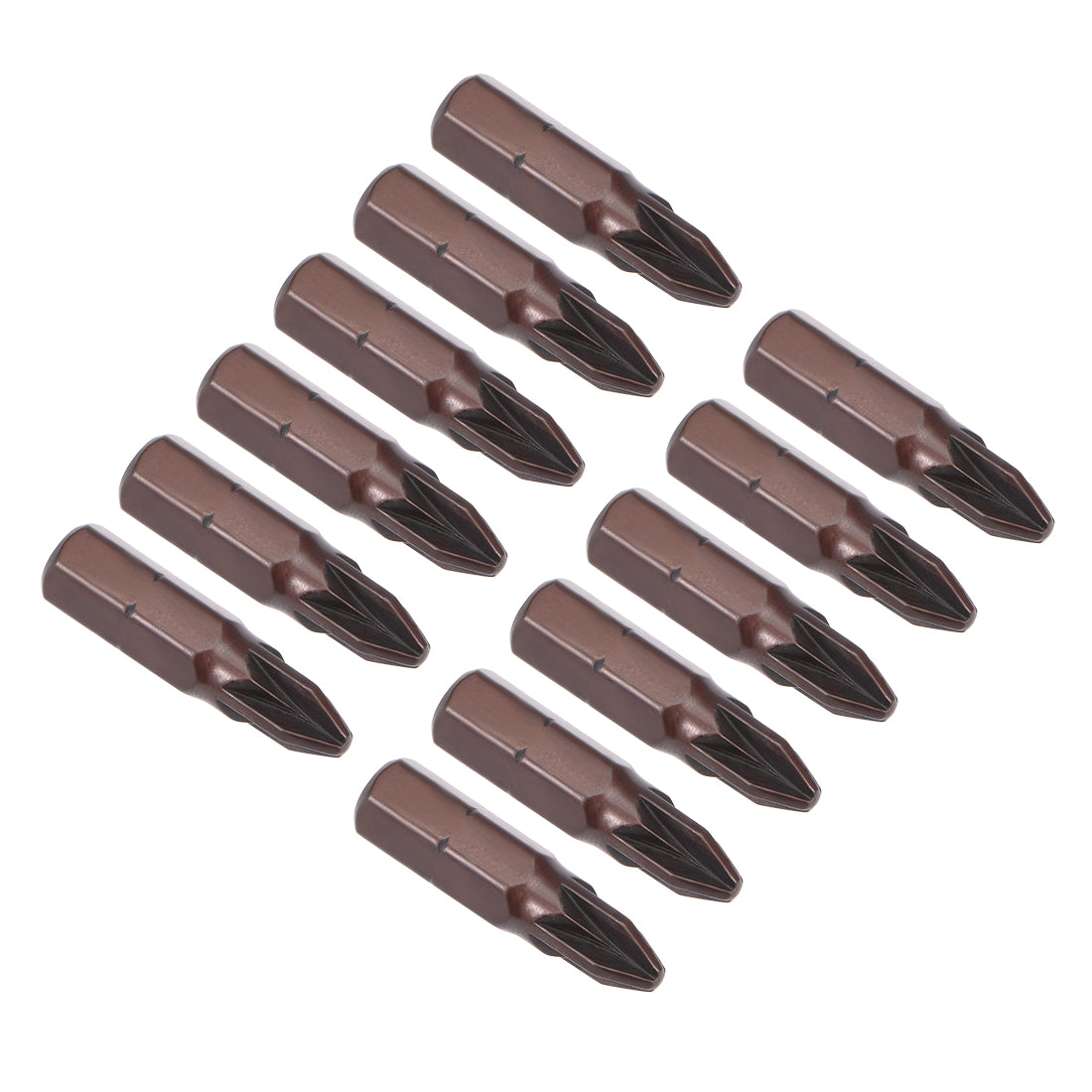uxcell Uxcell 12Pcs 1/4" Hex Shank 25mm Length Magnetic  Head Screwdriver Bits S2 Alloy Steel