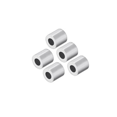 Harfington Uxcell M1.5 Aluminum Sleeve Crimp 1.5mm Steel Wire Rope Button Stop Clips 5 Pcs