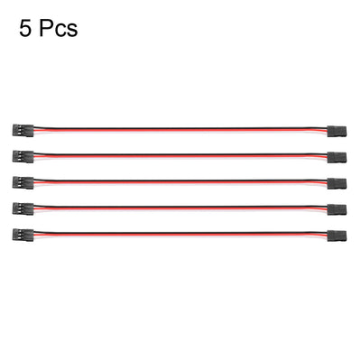 Harfington Uxcell 5Pcs 22CM 3-Pin Male to Male Lead Servo Extension Cable Cord Connectors, 22AWG 60-Cores Wire for RC Futaba JR Servo