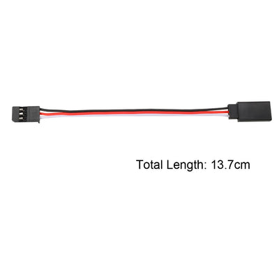 Harfington Uxcell 10Pcs 4 Inches 100mm 3-pin Servo Extension Cable Wire for RC Futaba JR Lock Type