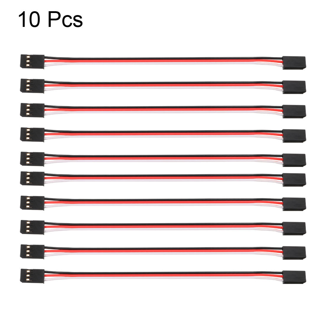 uxcell Uxcell 10Pcs 6 Inches 150mm Servo Extension Cable for RC Futaba Lock Anti-reverse Plug