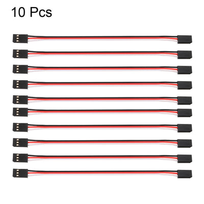 Harfington Uxcell 10Pcs 6 Inches 150mm Servo Extension Cable for RC Futaba Lock Anti-reverse Plug