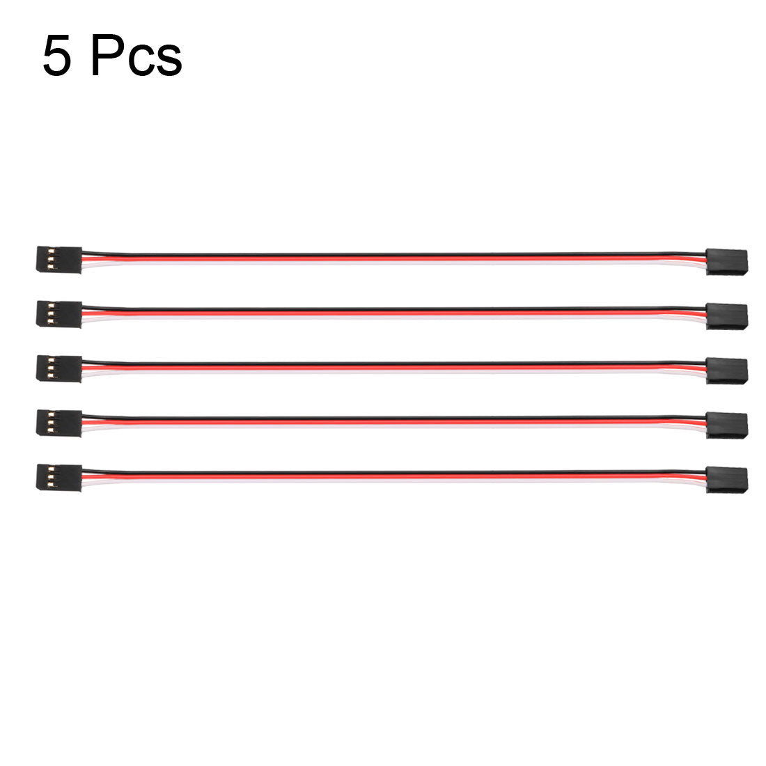 uxcell Uxcell 5Pcs 22.5cm/8.86" Male to Male Lead Servo Extension Cable, 22AWG 60-Cores Wire for RC Futaba JR Servo