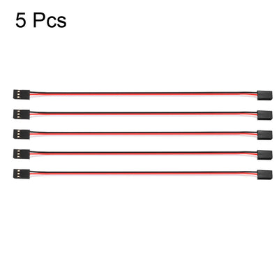 Harfington Uxcell 5Pcs 22.5cm/8.86" Male to Male Lead Servo Extension Cable, 22AWG 60-Cores Wire for RC Futaba JR Servo