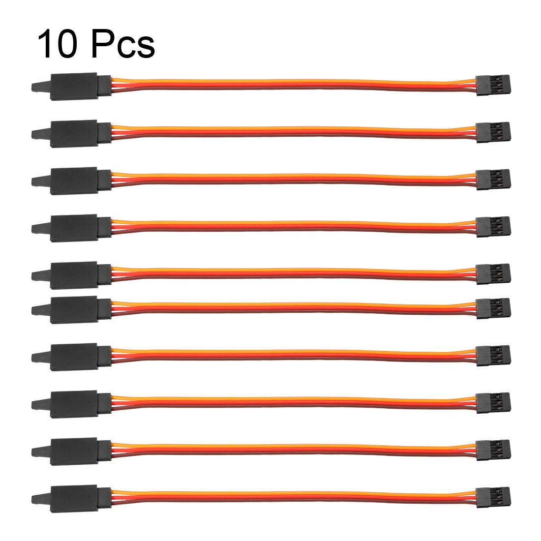 uxcell Uxcell 10Pcs 150mm Servo Extension Cable Anti-reverse Plug 60 Core RC Futaba Lock