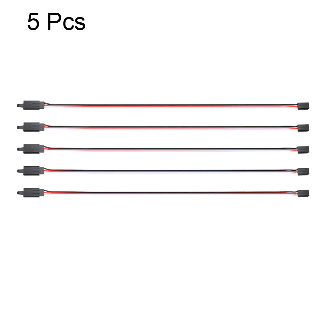 uxcell Uxcell 5Pcs 24 Inches 600mm 3-pin Servo Extension Cable for RC Futaba Anti-reverse