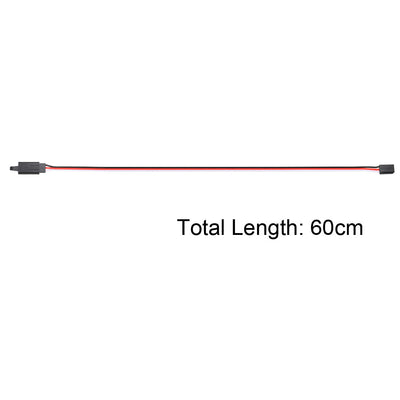 Harfington Uxcell 5Pcs 24 Inches 600mm 3-pin Servo Extension Cable for RC Futaba Anti-reverse