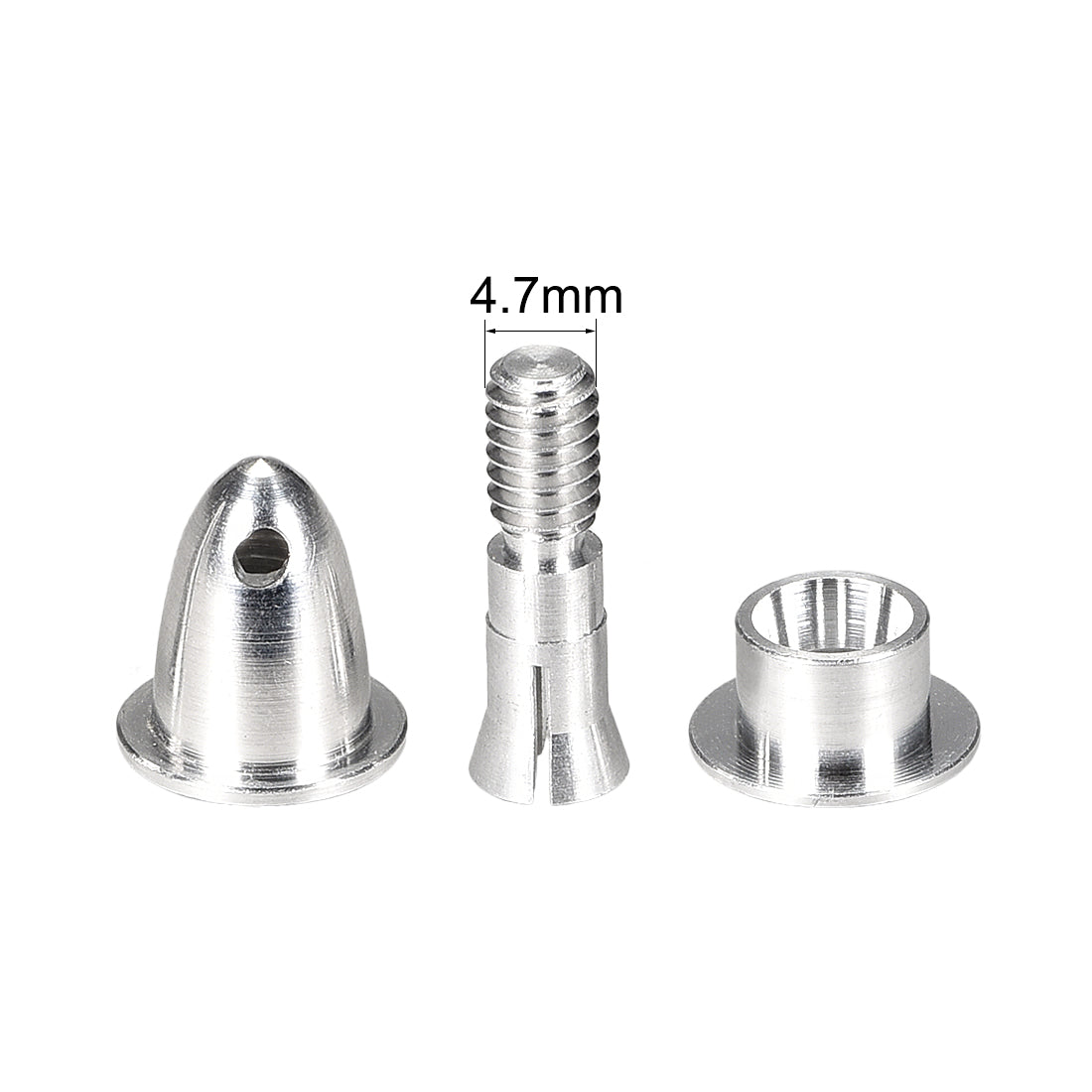 uxcell Uxcell 4PCS RC Airplane Spinners Propeller Adapter 2.3mm Aperture and 4.7mm Output Axle