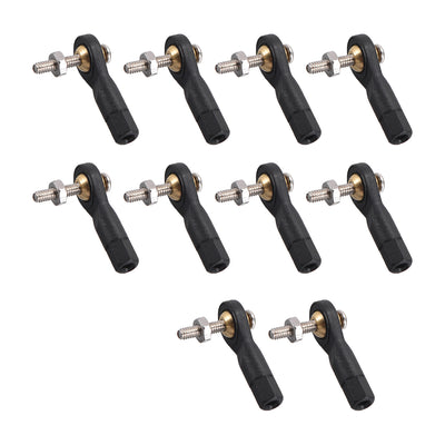 Harfington Uxcell 10 Pcs M2 2.0xL19mm Lever Steering Linkage Tie Rod End Ball Head End with Screws and Nut for RC  Helicopter