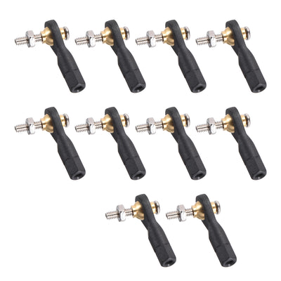 uxcell Uxcell 10 PCS M2 2.0xL19mm Lever Steering Linkage Tie Rod End Ball Head End for RC  Helicopter