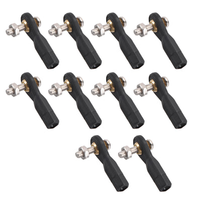 Harfington Uxcell 10Pcs M3 3.0xL27mm Lever Steering Linkage Tie Rod End Ball Head End with Screws and Nut for RC  Helicopter