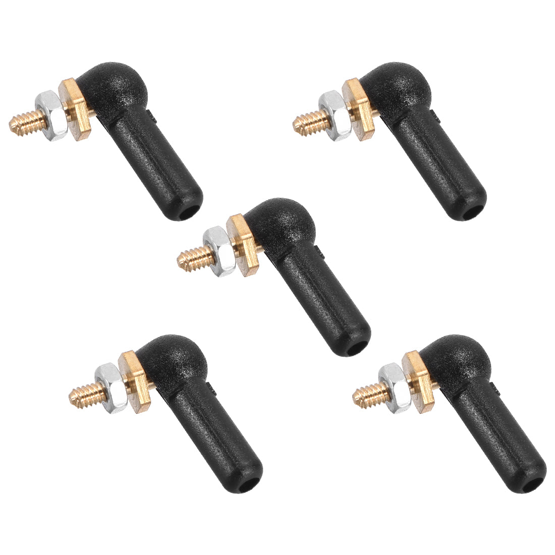 uxcell Uxcell 5 PCS 2mm/M2 Linkage End Tie Rod End Metal Ball Head Black for RC Boat  Airplane Robot