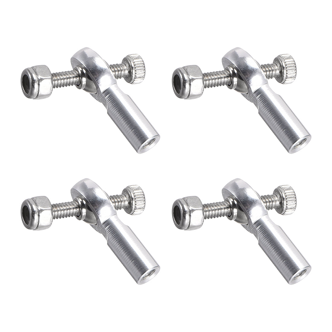 uxcell Uxcell 4 PCS M2/2mm 15mm Linkage Rod End Tie Rod End Ball Head Joint Adapter Silver Tone for RC  Crawler Boat