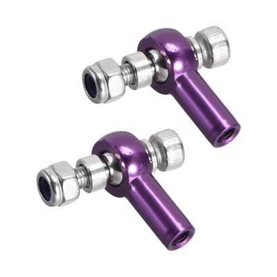 Harfington Uxcell 2 PCS M3/3mm 18mm Linkage Rod End Tie Rod End Ball Head Joint Adapter Purple for RC  Crawler Boat