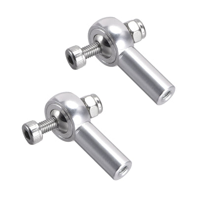 Harfington Uxcell 2 PCS M3/3mm 26mm Linkage Rod End Tie Rod End Ball Head Joint Adapter Silver Tone for RC  Crawler Boat
