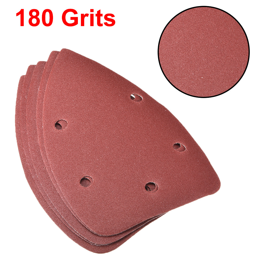 Uxcell Uxcell Triangle Detail Sander Sandpaper,Sanding Paper,5 Hole 100 Grits 15pcs