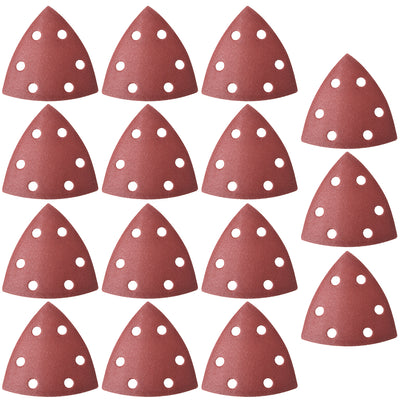Uxcell Uxcell Triangle Detail Sander Sandpaper,Sanding Paper,6 Hole 240 Grits 15pcs