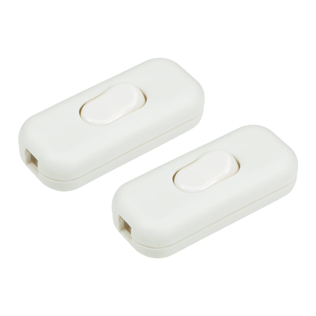 uxcell Uxcell Inline Cord Switch AC 250V 6A On/Off Rocker Switch Table Lamp Desk Light Switch, White 2pcs