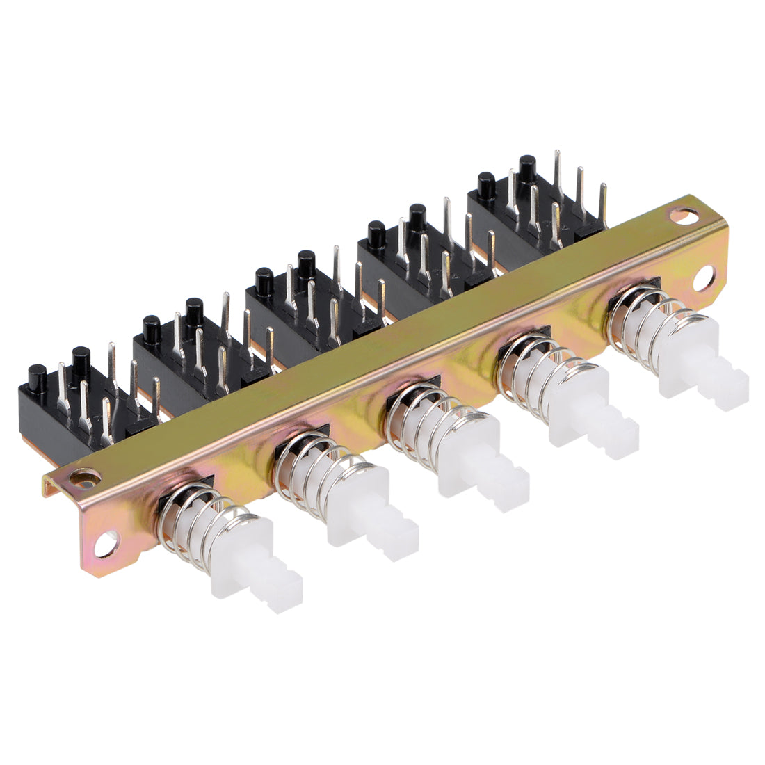 Interlock Push Button Switch Piano Type DPDT 6 Pin 5 Row | Harfington