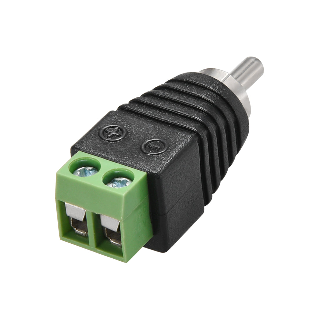 uxcell Uxcell RCA Male to AV Screw Terminal Audio Video Connector Adapter Green for CCTV Security Camera Cable Wire Ends