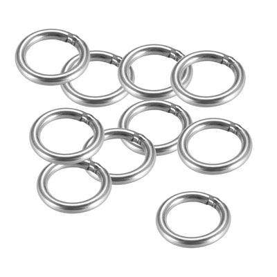 Harfington Uxcell Welded O Ring, 20 x 3mm Strapping Round Rings 201 Stainless Steel 10pcs