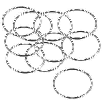 uxcell Uxcell Welded O Ring, 59 x 3mm Strapping Round Rings 201 Stainless Steel 10pcs