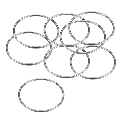 uxcell Uxcell Welded O Ring, 100 x 4mm Strapping Round Rings 201 Stainless Steel 8pcs