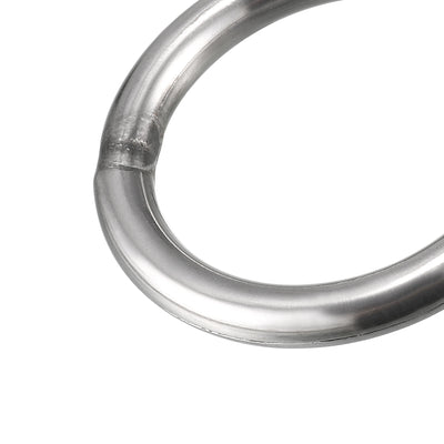 Harfington Uxcell Welded O Ring, 40 x 5mm Strapping Round Rings 201 Stainless Steel 10pcs