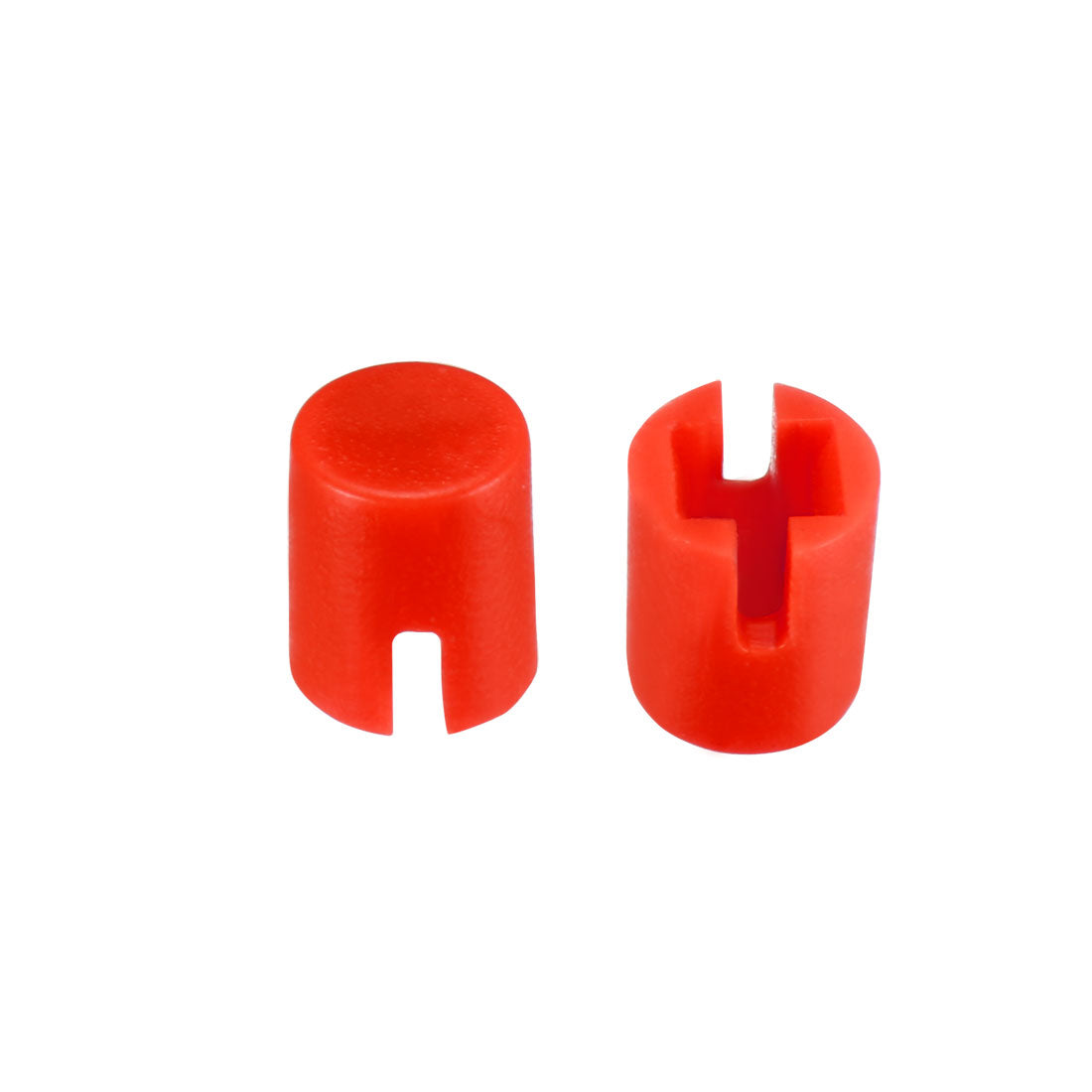 uxcell Uxcell 50Pcs Plastic 4.6x5.5mm Push Button Tactile Switch Caps Cover Keycaps Red for 6x6x7.3mm Tact Switch