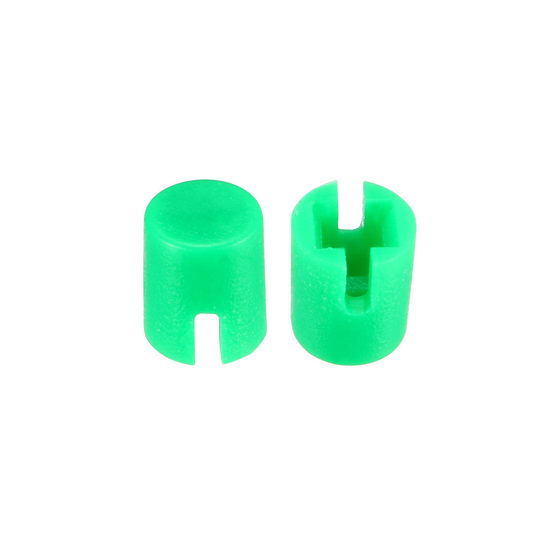 uxcell Uxcell 50Pcs Plastic 4.6x5.5mm Push Button Tactile Switch Caps Cover Keycaps Green for 6x6x7.3mm Tact Switch