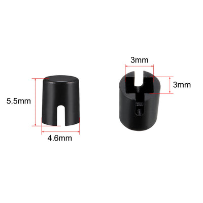 Harfington Uxcell 50Pcs Plastic 4.6x5.5mm Push Button Tactile Switch Caps Cover Keycaps Black for 6x6x7.3mm Tact Switch
