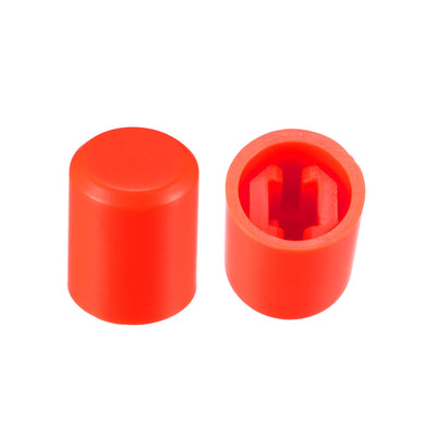 Harfington Uxcell 20Pcs 3.1mm Hole Dia Plastic Push Button Tactile Switch Caps Cover Keycaps Protector Red for 6x6 Micro Switch