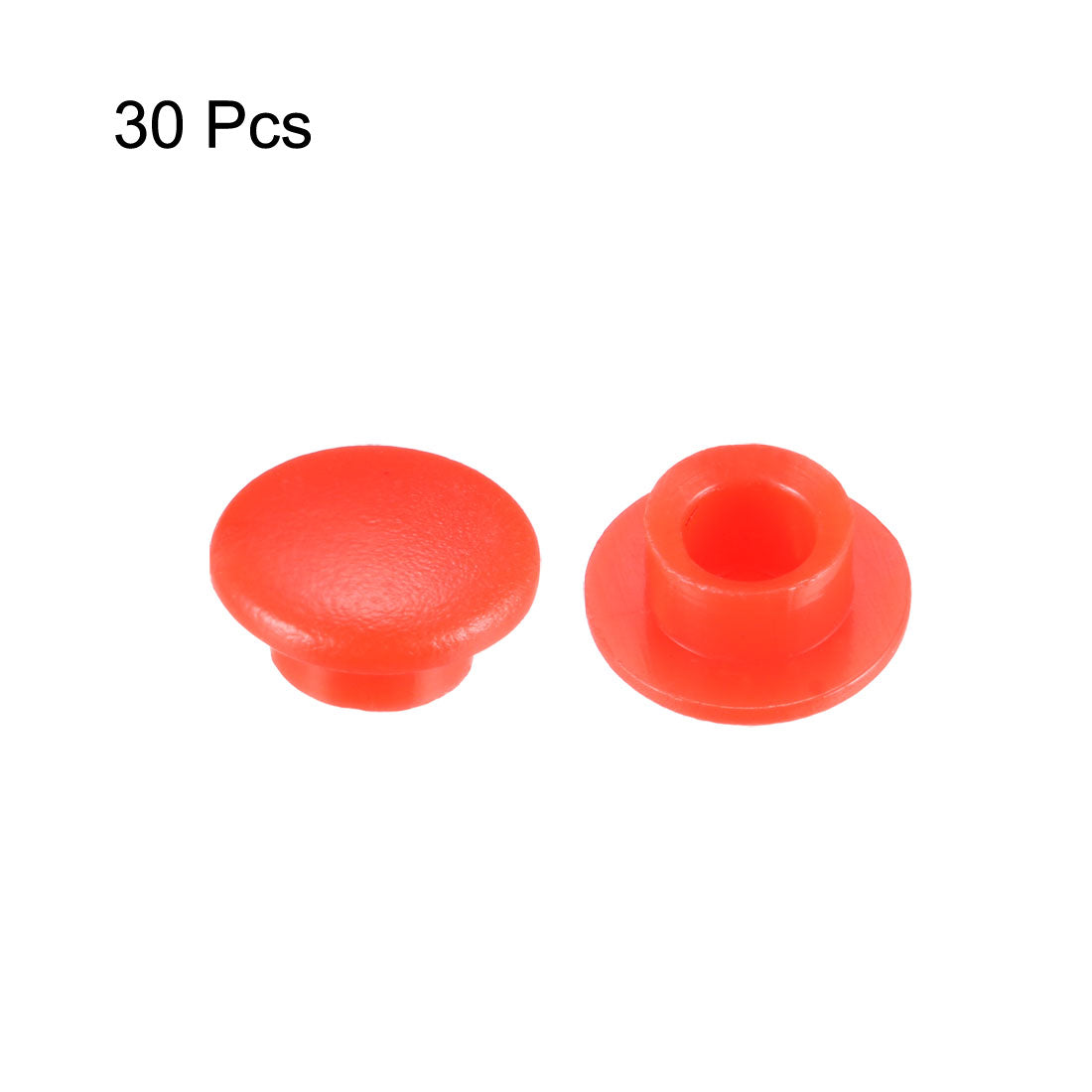 uxcell Uxcell 30Pcs 3.2mm Hole Dia Plastic Push Button Tactile Switch Caps Cover Keycaps Protector Red for 6x6 Micro Switch