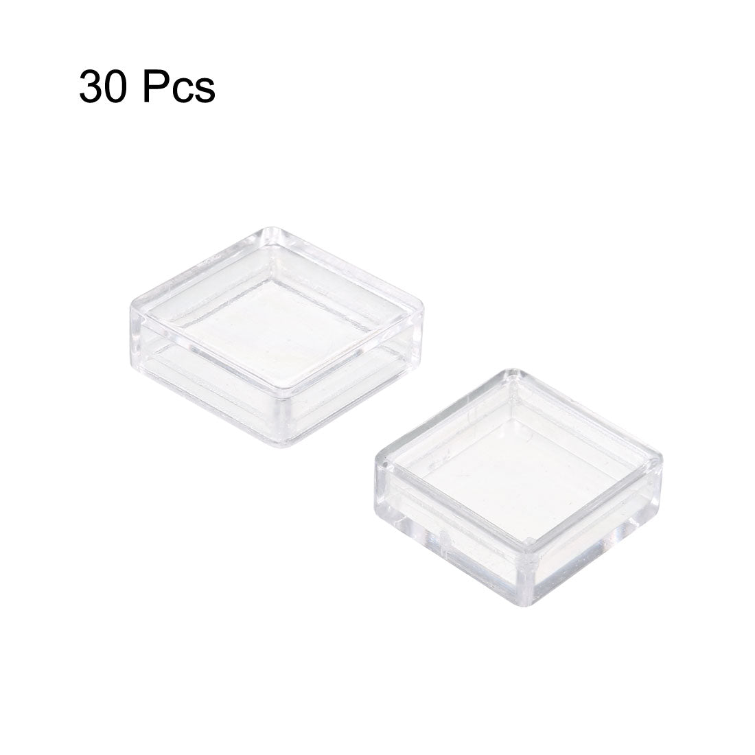 uxcell Uxcell 30Pcs 12x12mm Plastic Pushbutton Tact Switch Caps Cover Keycaps Transparent for A14 Tactile Switch