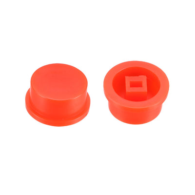 Harfington Uxcell 25Pcs Plastic 13.5x7.5mm Latching Pushbutton Tactile Switch Caps Cover Keycaps Protector Red