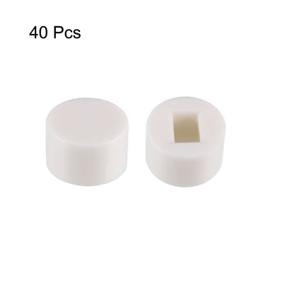 Harfington Uxcell 40Pcs Plastic 6x3.7mm Pushbutton Switch Caps Cover Keycaps Protector for 5.8x5.8 Latching Tactile Switch