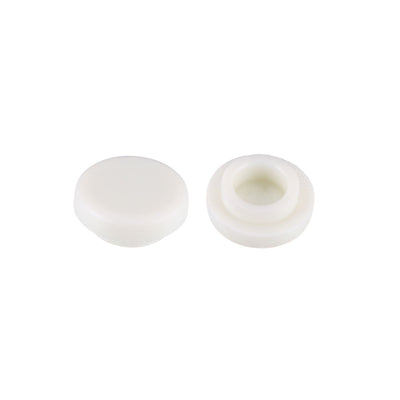 Harfington Uxcell 25Pcs 2.9mm Hole Dia Plastic Pushbutton Tactile Switch Caps Cover Keycaps Protector White for 6x6 Tact Switch