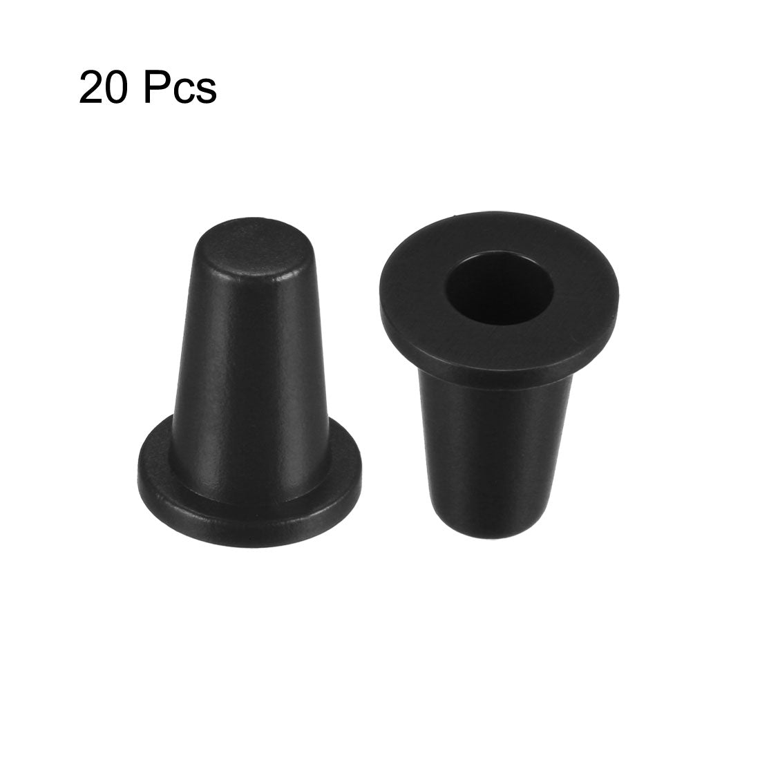 uxcell Uxcell 20Pcs 3.5mm Hole Dia Plastic Push Button Tactile Switch Caps Cover Keycaps Protector Black for 6x6 Micro Switch