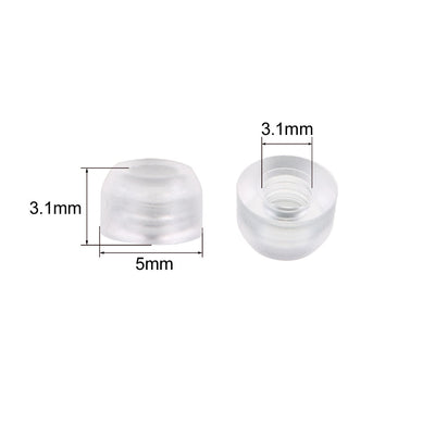 Harfington Uxcell 20pcs 3mm Hole Dia Plastic Pushbutton Tactile Switch Caps Cover Keycaps Protector Transparent for 6x6 Tact Switch