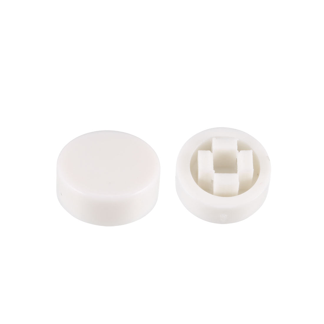 uxcell Uxcell 20Pcs Plastic Pushbutton Tactile Switch Caps Cover Keycaps White for 6x6x7.3mm Tact Switch