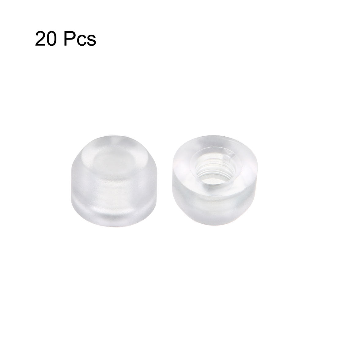 uxcell Uxcell 20pcs 3mm Hole Dia Silica-gel Pushbutton Tactile Switch Caps Cover Keycaps Protector Transparent for 6x6 Tact Switch